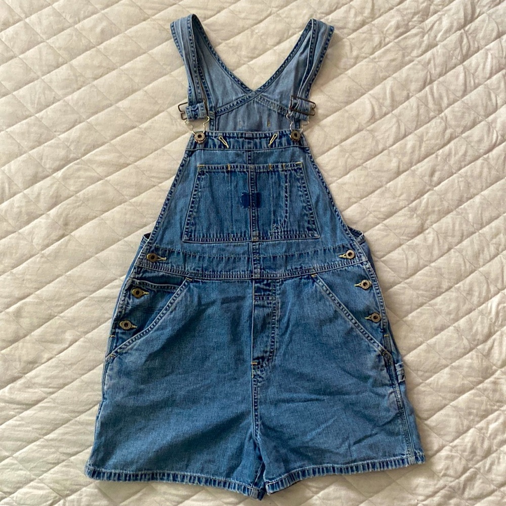Denim Overall Art Hoe Shorts - Size XS - Vintage Old Navy